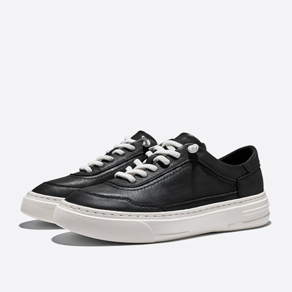 Slip-On Leather Trainers | Minimalist Grain Leather Casual Shoes