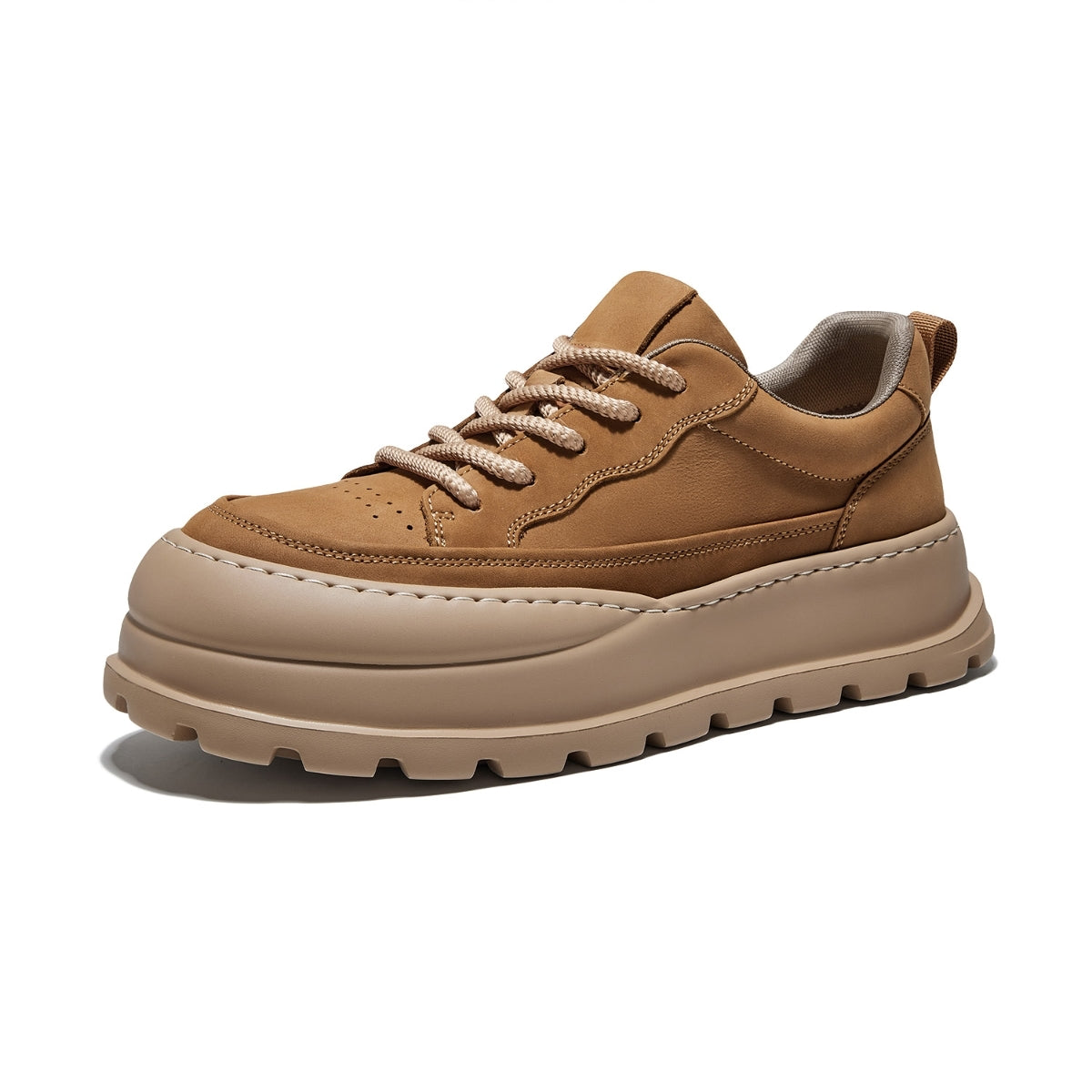 Suede Workwear Trainers | Thick-Sole Casual Shoes