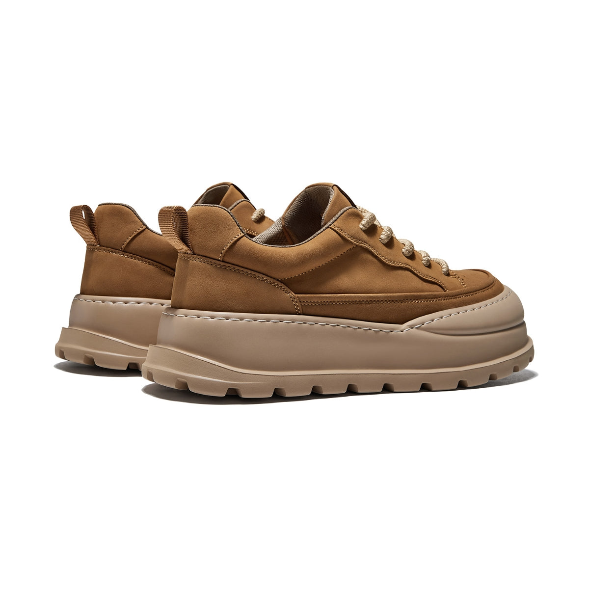 Suede Workwear Trainers | Thick-Sole Casual Shoes