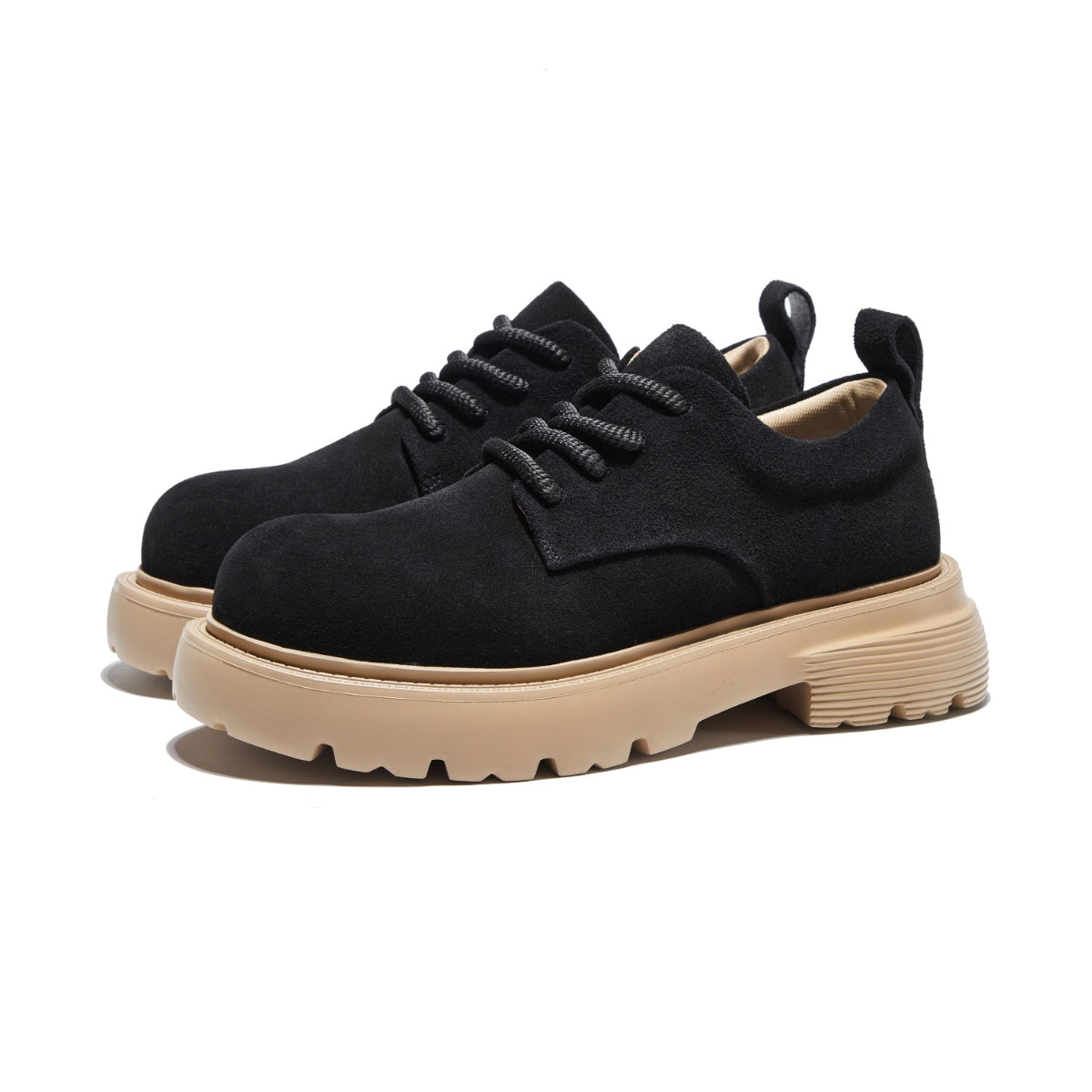 Suede Workwear Shoes | Thick-Sole Vintage Trainers