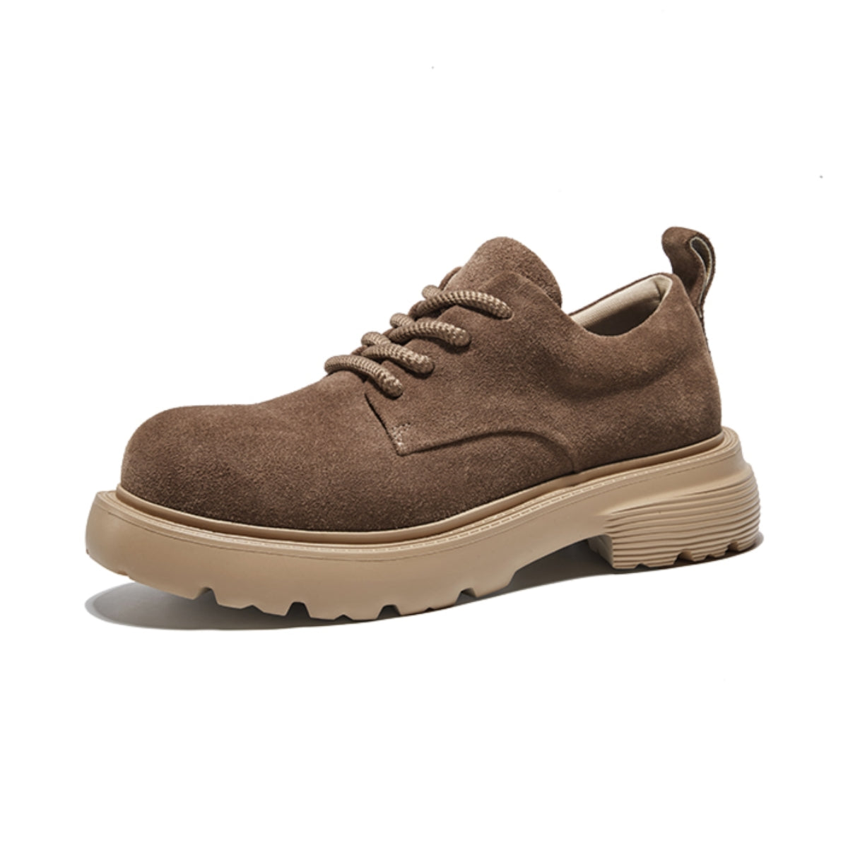 Suede Workwear Shoes | Thick-Sole Vintage Trainers