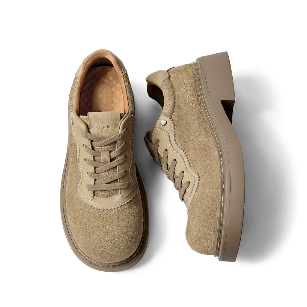 Suede Workwear Trainers | Vintage Low-Top Shoes