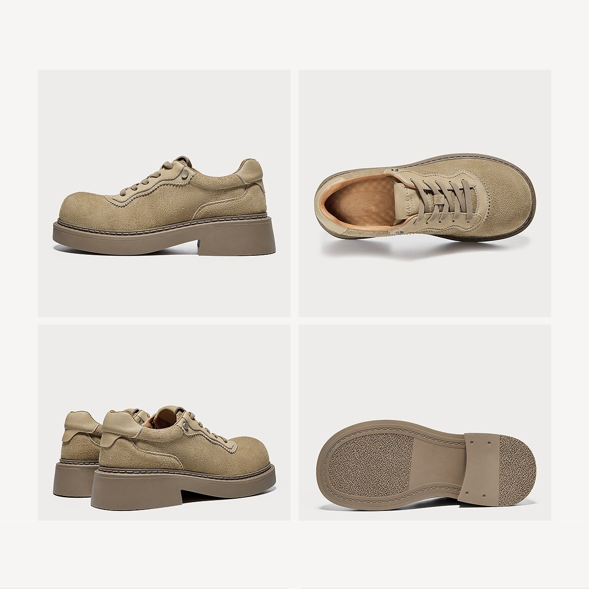 Suede Workwear Trainers | Vintage Low-Top Shoes