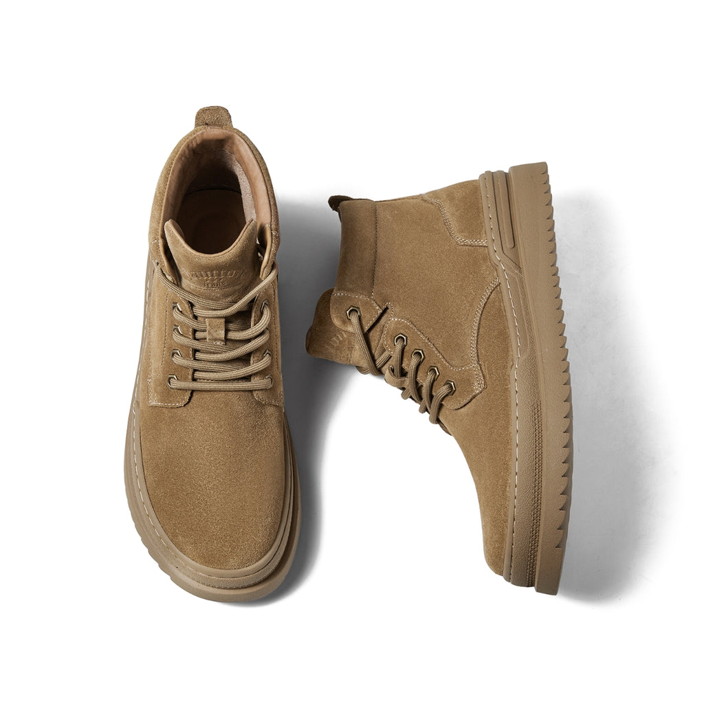 Suede Martin Boots | Thick-Soled British Short Boots