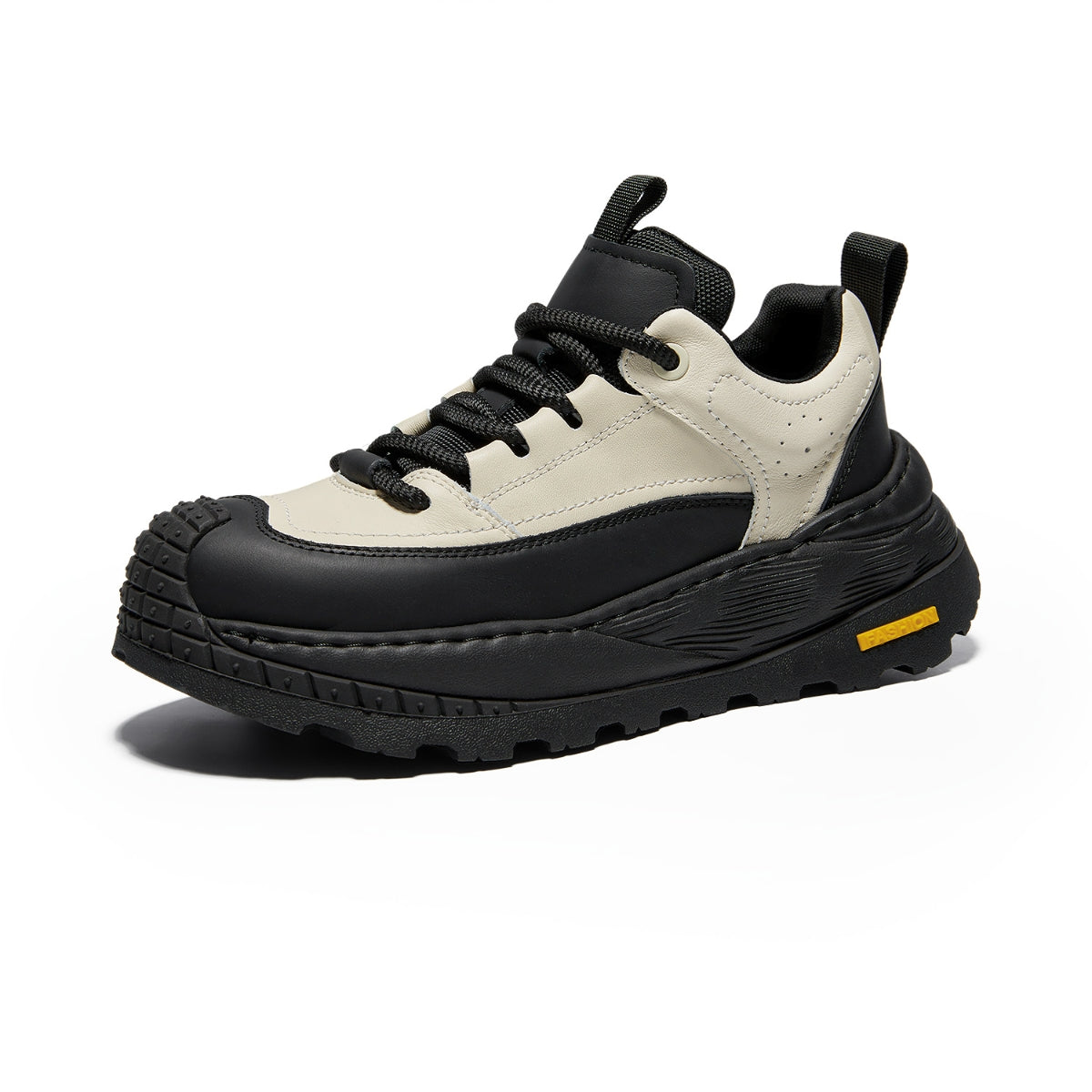 Chunky Leather Trainers | Casual Low-Top Platform Sneakers