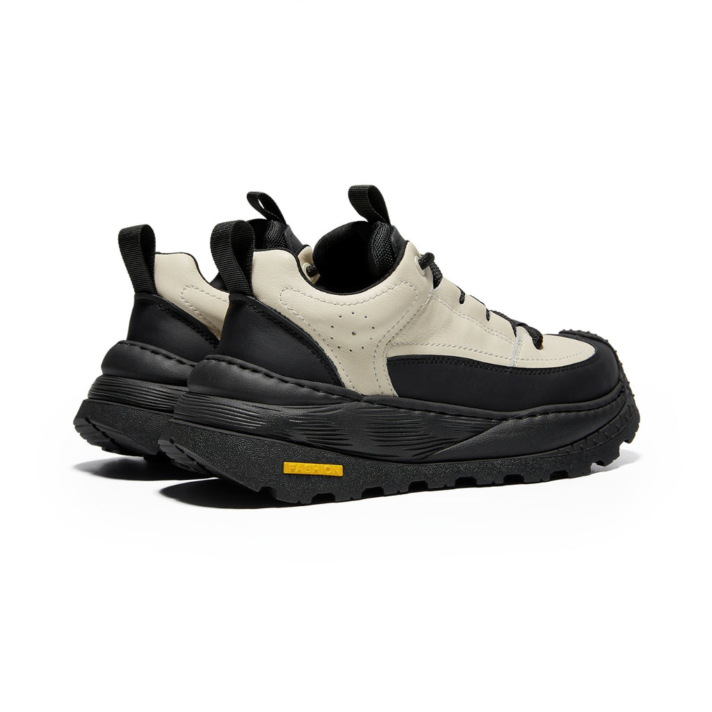 Chunky Leather Trainers | Casual Low-Top Platform Sneakers