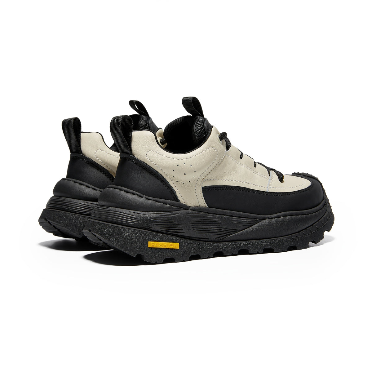 Chunky Leather Trainers | Casual Low-Top Platform Sneakers