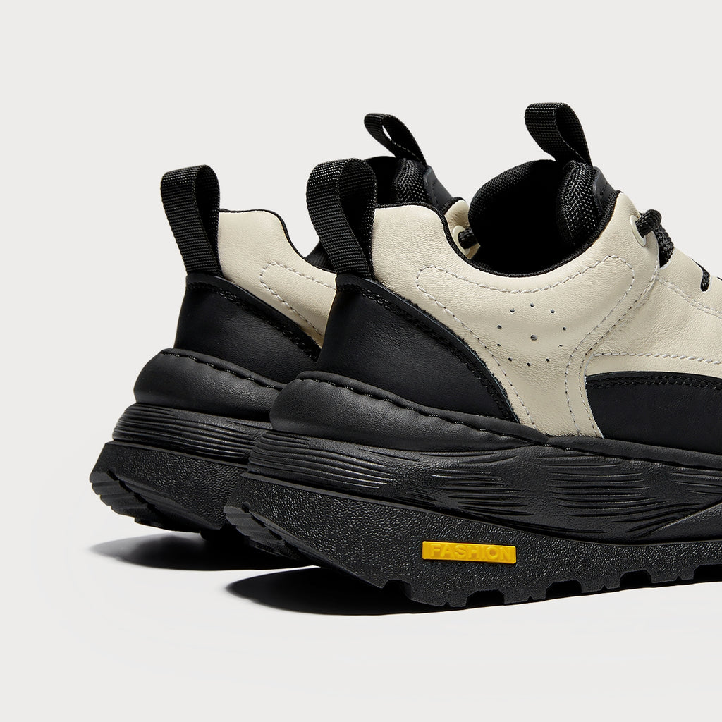 Chunky Leather Trainers | Casual Low-Top Platform Sneakers