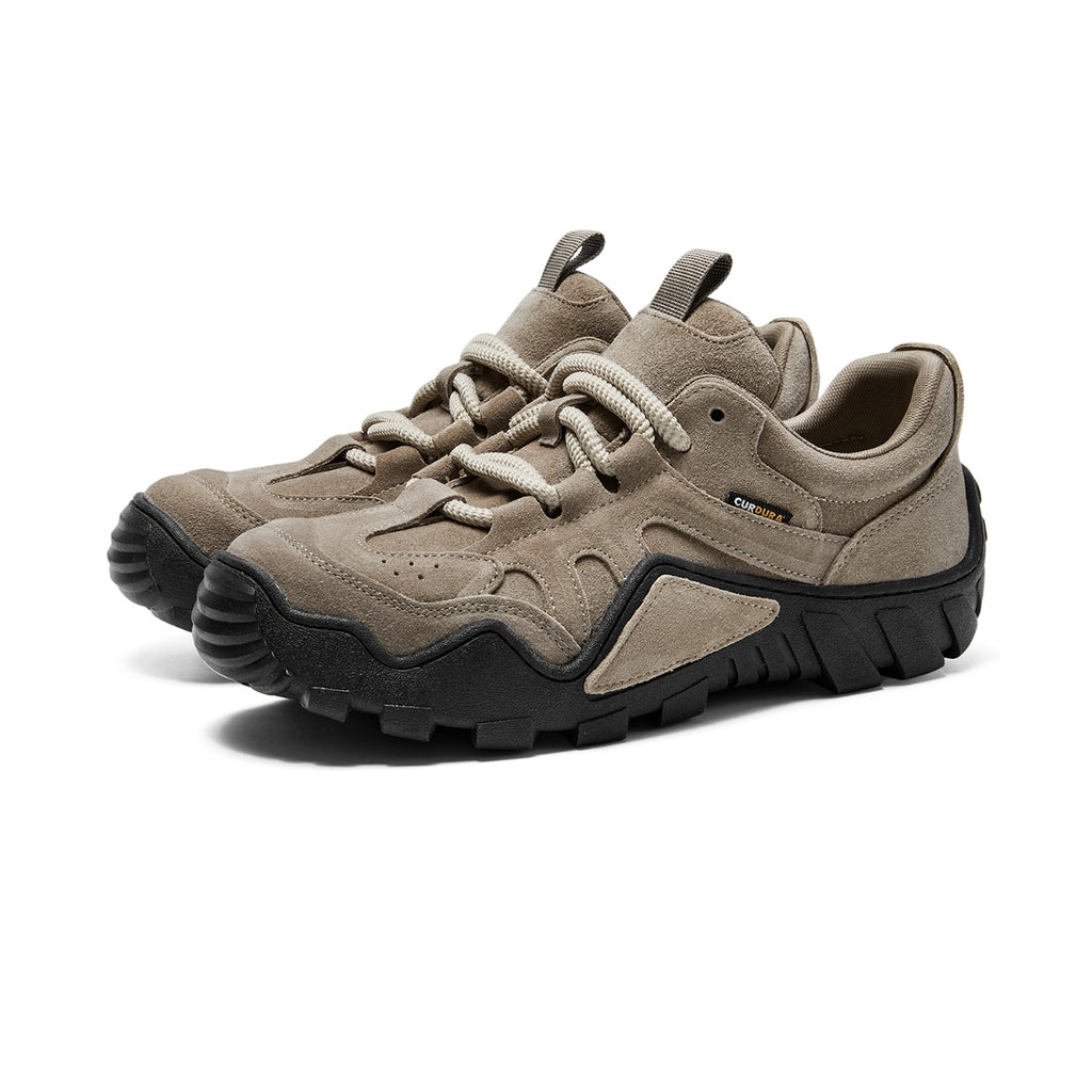 Suede Outdoor Sneakers | Thick-Soled Trail-Inspired Casual Shoes