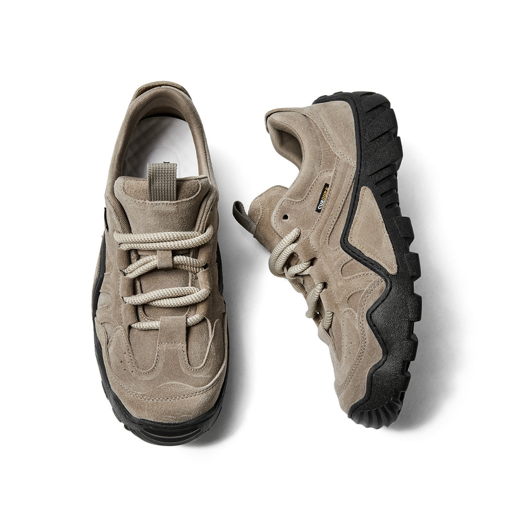 Suede Outdoor Sneakers | Thick-Soled Trail-Inspired Casual Shoes
