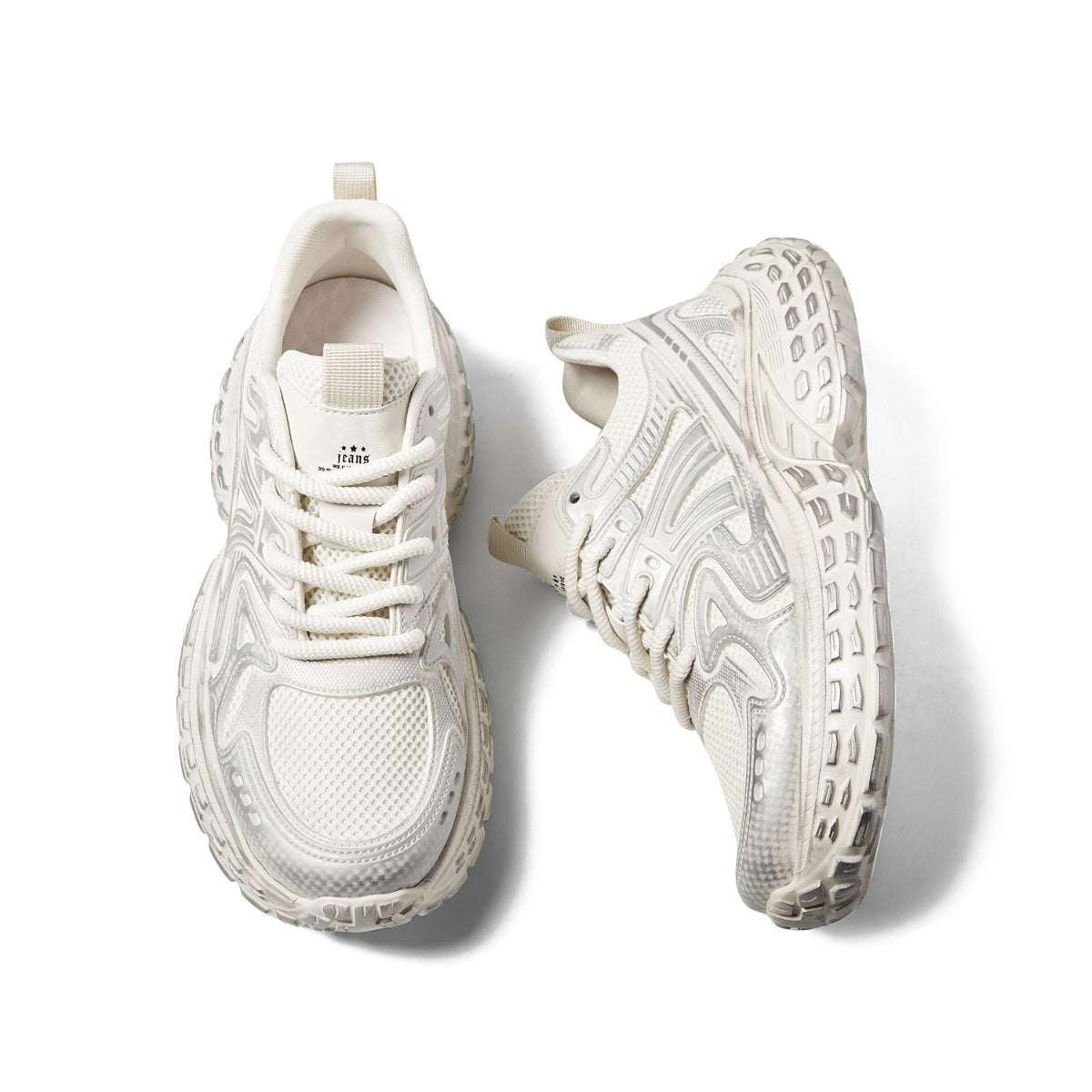 Chunky Mesh Trainers | Thick-Soled Casual Dad Sneakers
