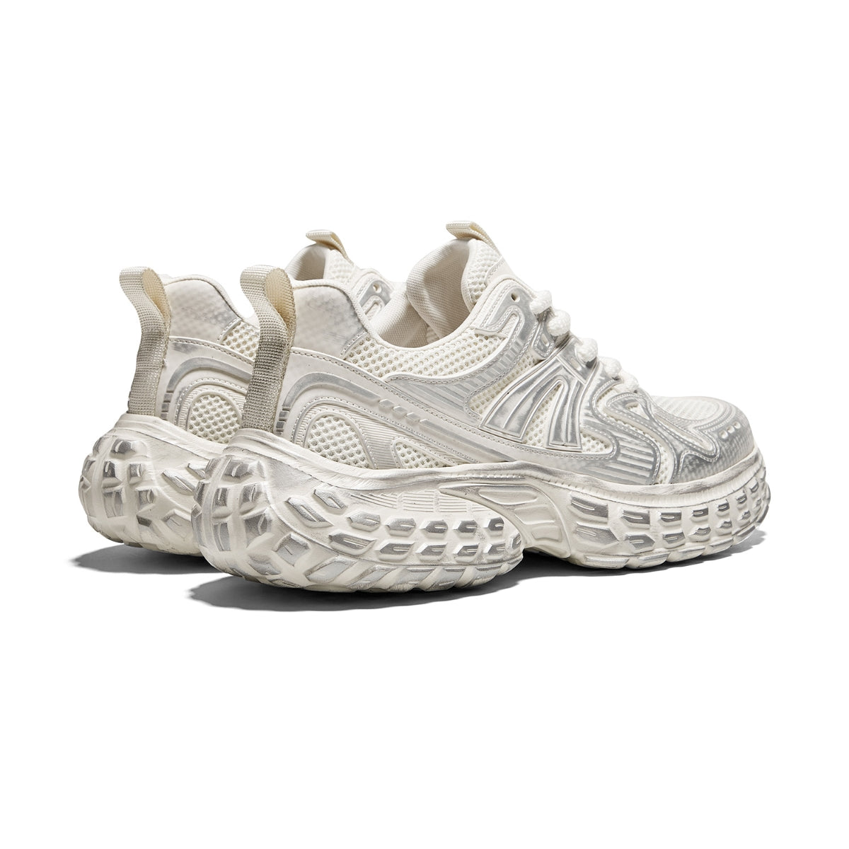 Chunky Mesh Trainers | Thick-Soled Casual Dad Sneakers