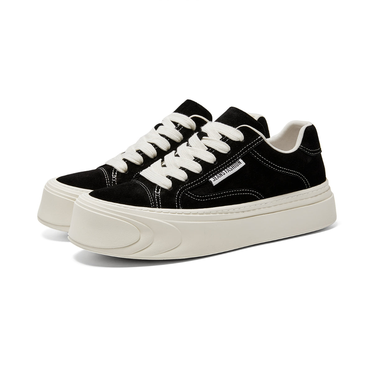 Chunky Suede Platform Trainers | Casual Lace-Up Sneakers