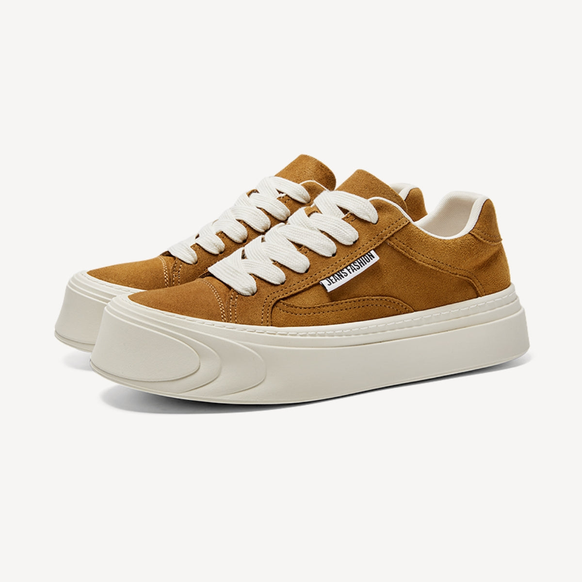 Chunky Suede Platform Trainers | Casual Lace-Up Sneakers