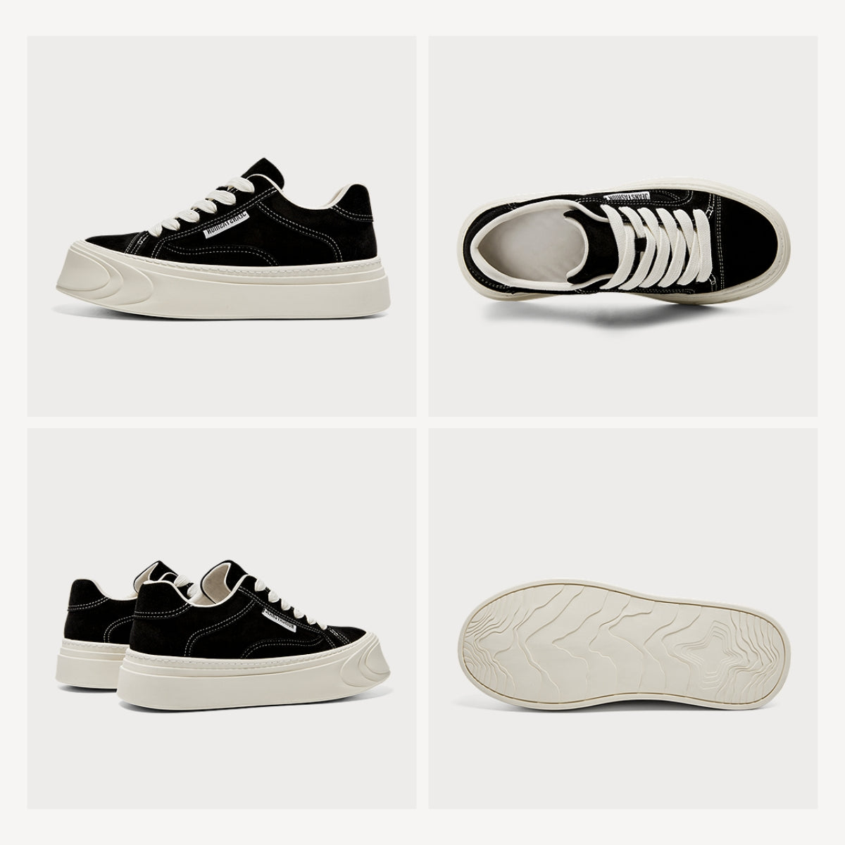 Chunky Suede Platform Trainers | Casual Lace-Up Sneakers