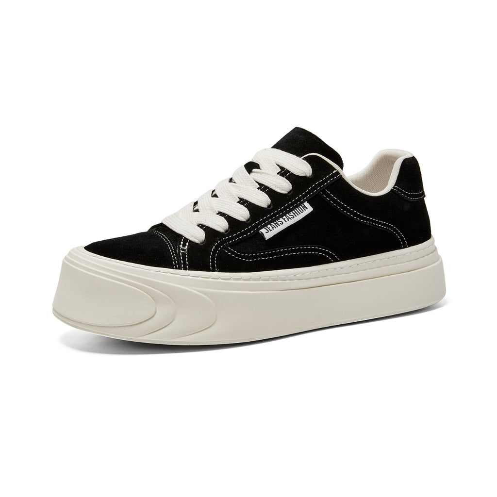 Chunky Suede Platform Trainers | Casual Lace-Up Sneakers