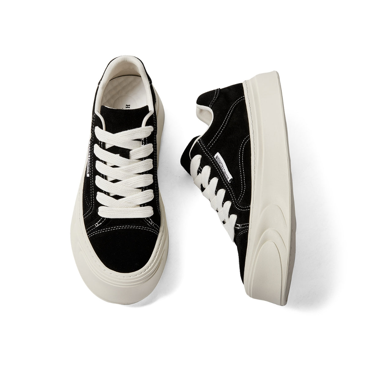 Chunky Suede Platform Trainers | Casual Lace-Up Sneakers