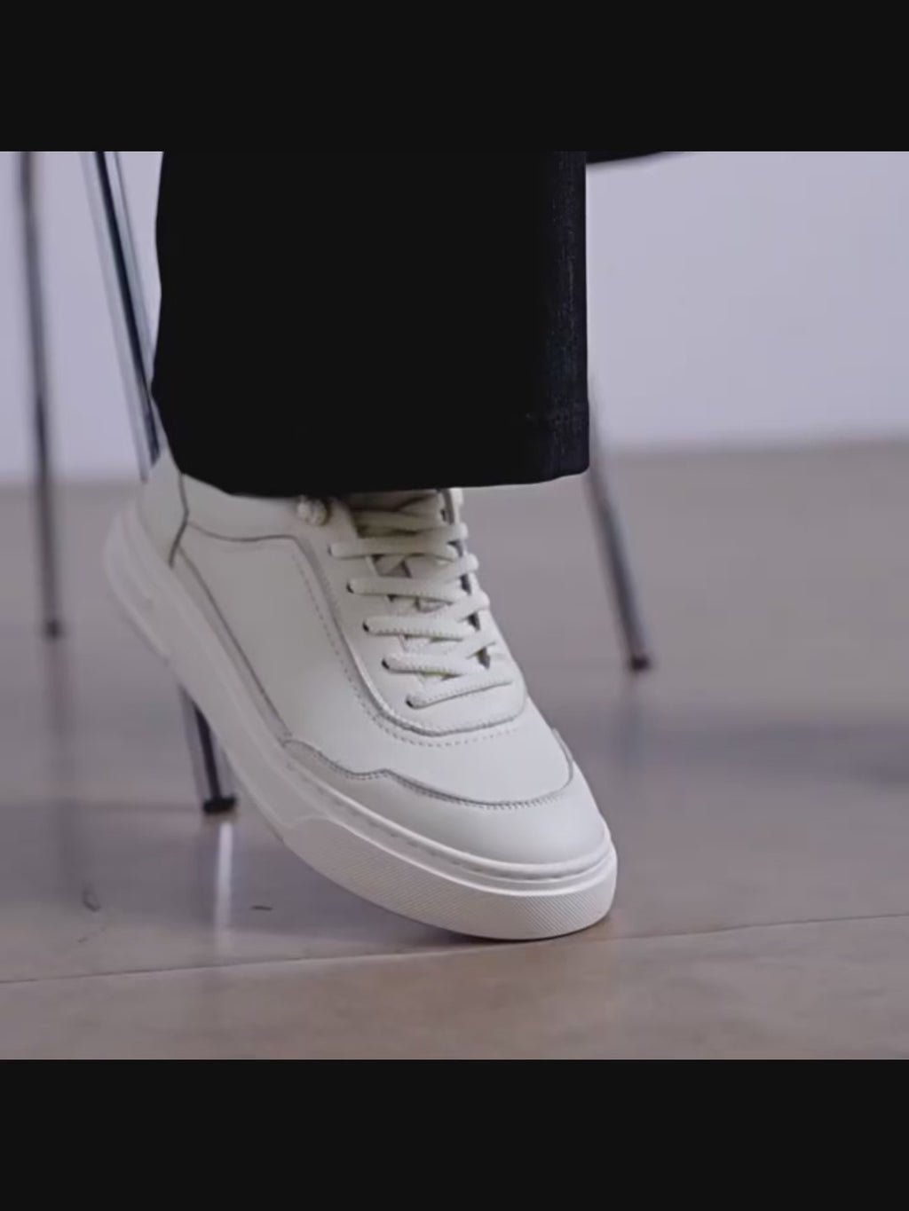 Slip-On Leather Trainers | Minimalist Grain Leather Casual Shoes